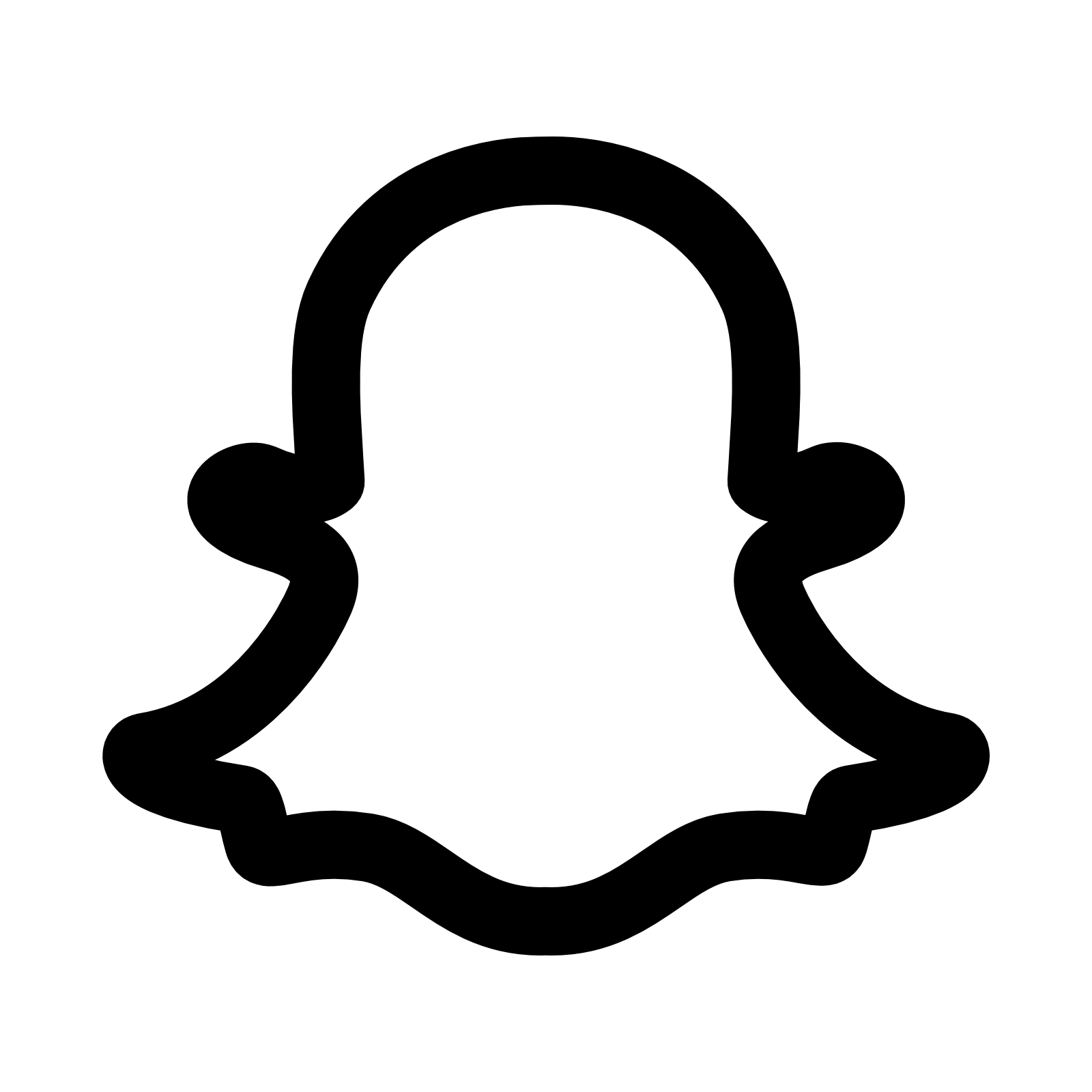 Bold ghost transparent stickpng. Snapchat icon png