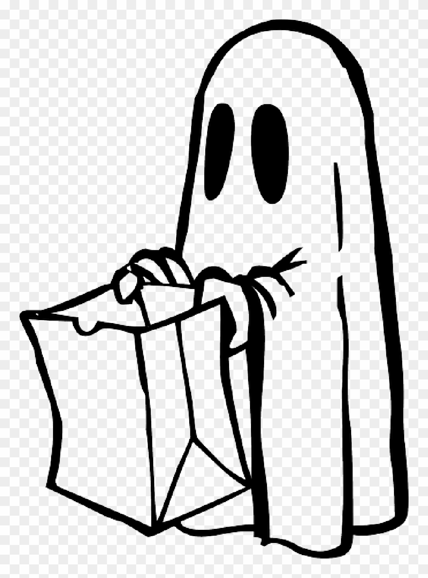 clipart ghost trick or treat