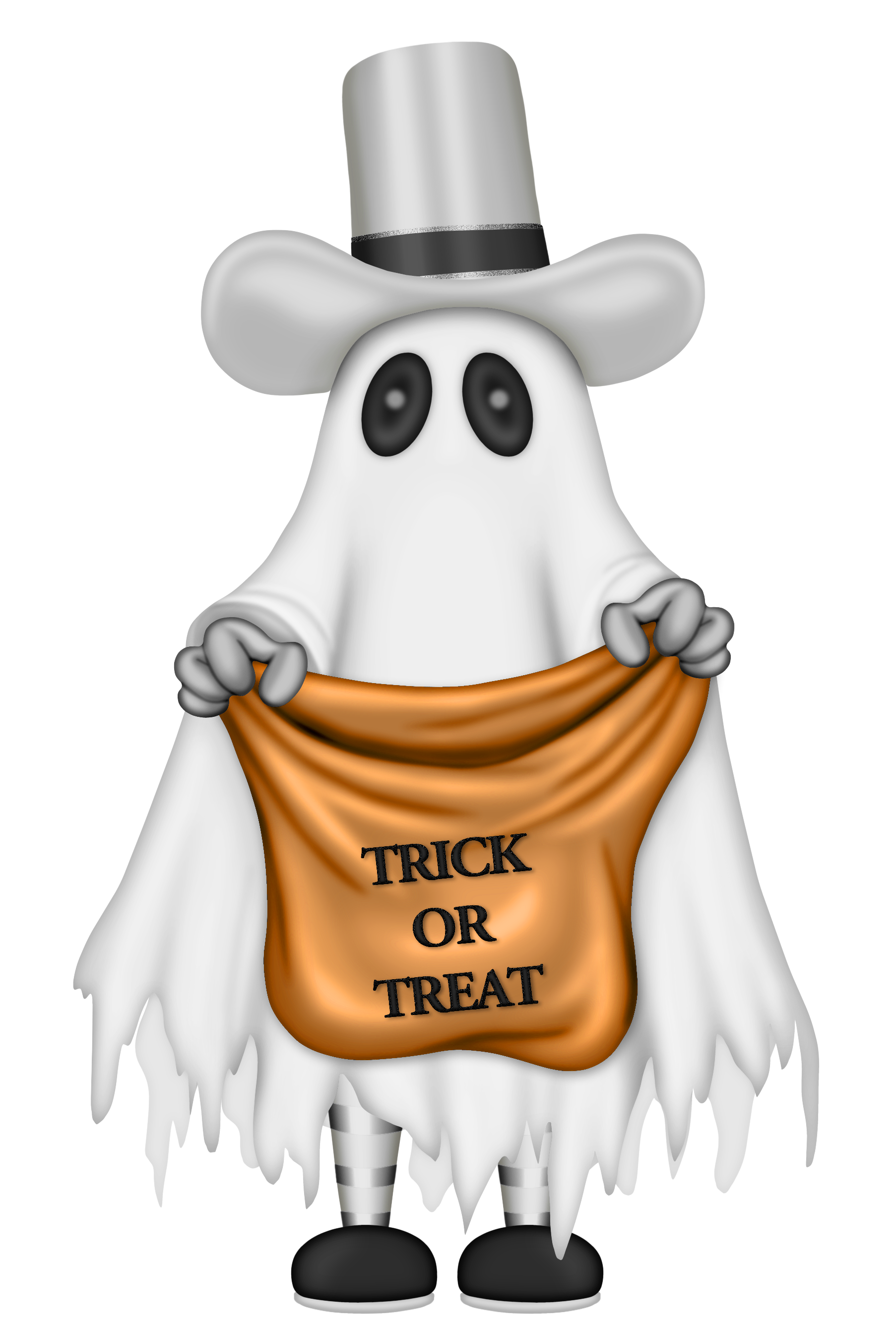 clipart ghost trick or treat
