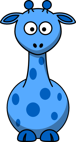 clipart giraffe blue