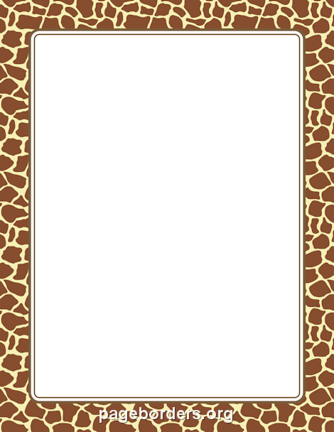 giraffe clipart frame