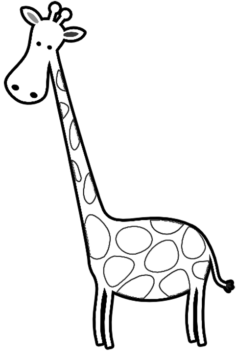 giraffe clipart coloring