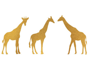 giraffe clipart gold