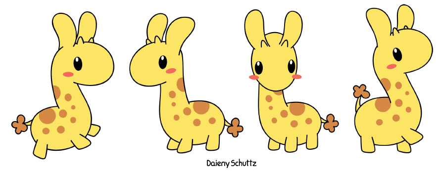 clipart giraffe kawaii