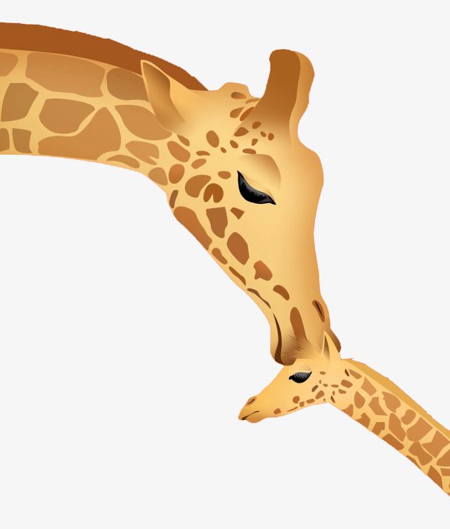 clipart giraffe mom baby