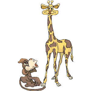 clipart monkey giraffe