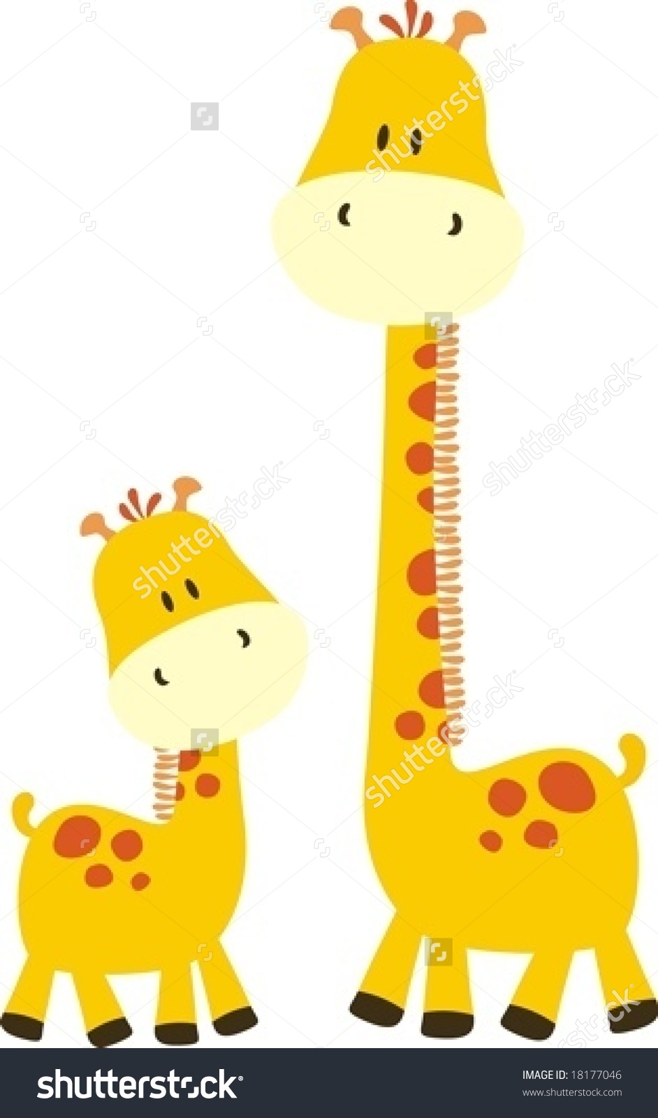 clipart giraffe mother baby giraffe