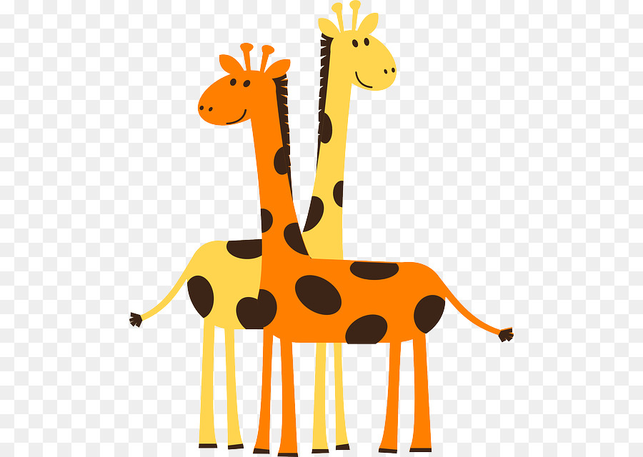 giraffe clipart orange