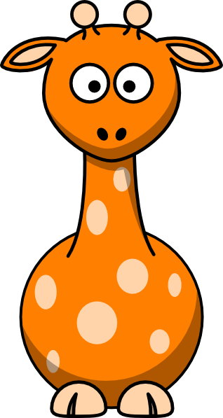 clipart giraffe orange