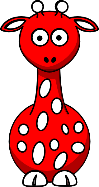 clipart giraffe red