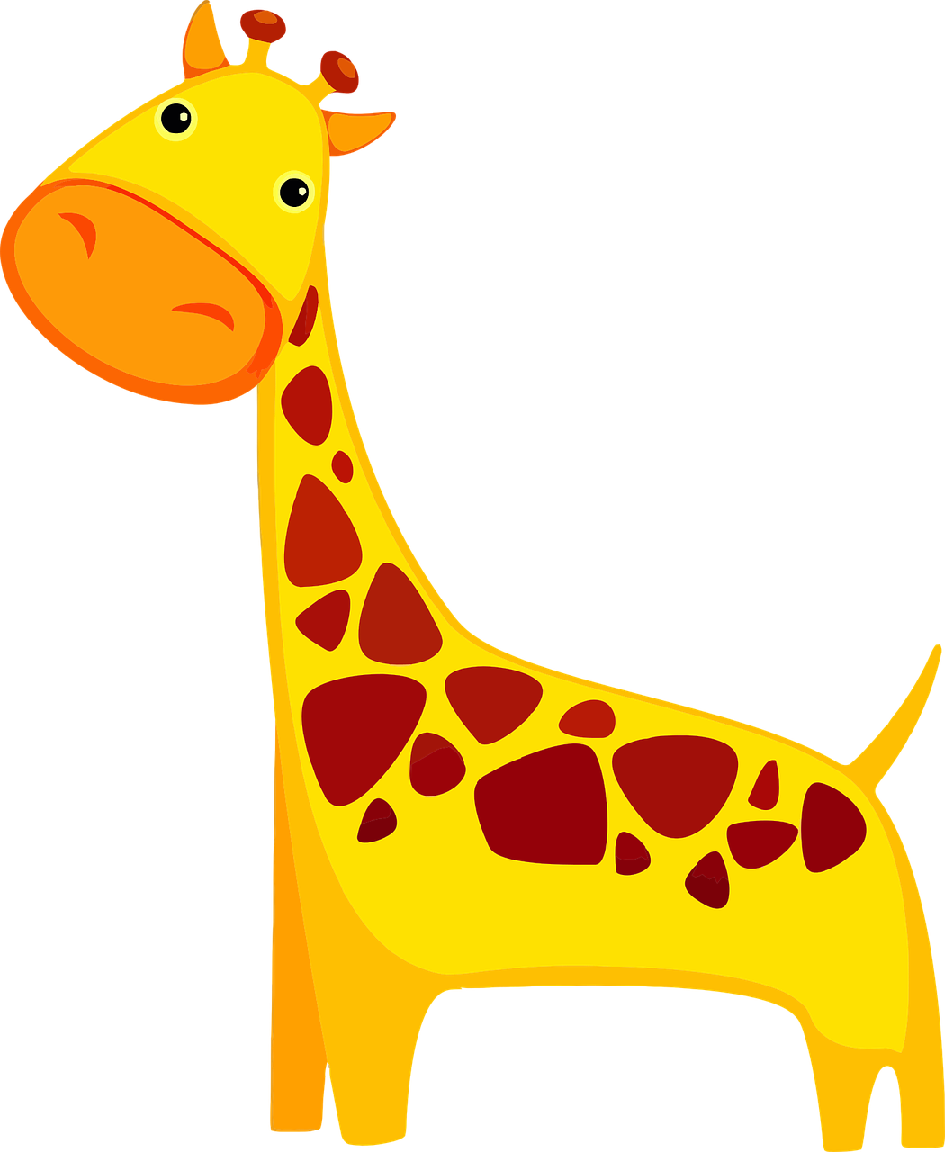 Giraffe clipart sad. Africa animal cartoon png