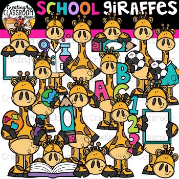 clipart giraffe school
