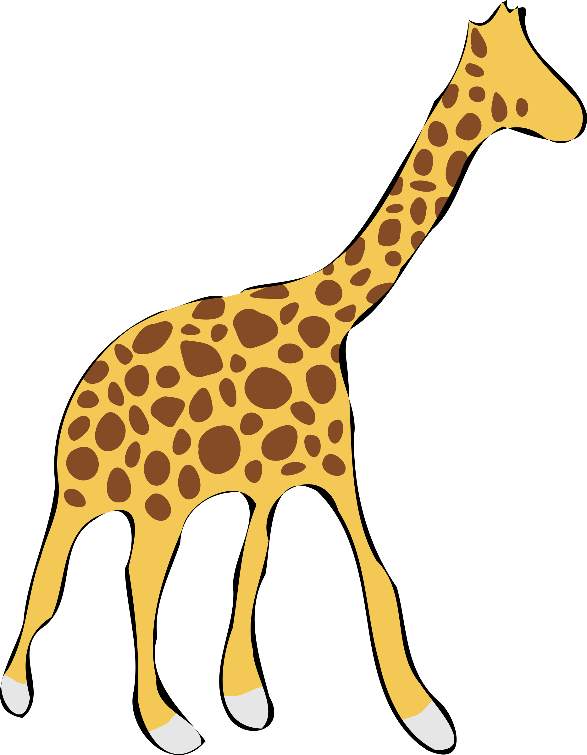 Giraffe clipart simple. 