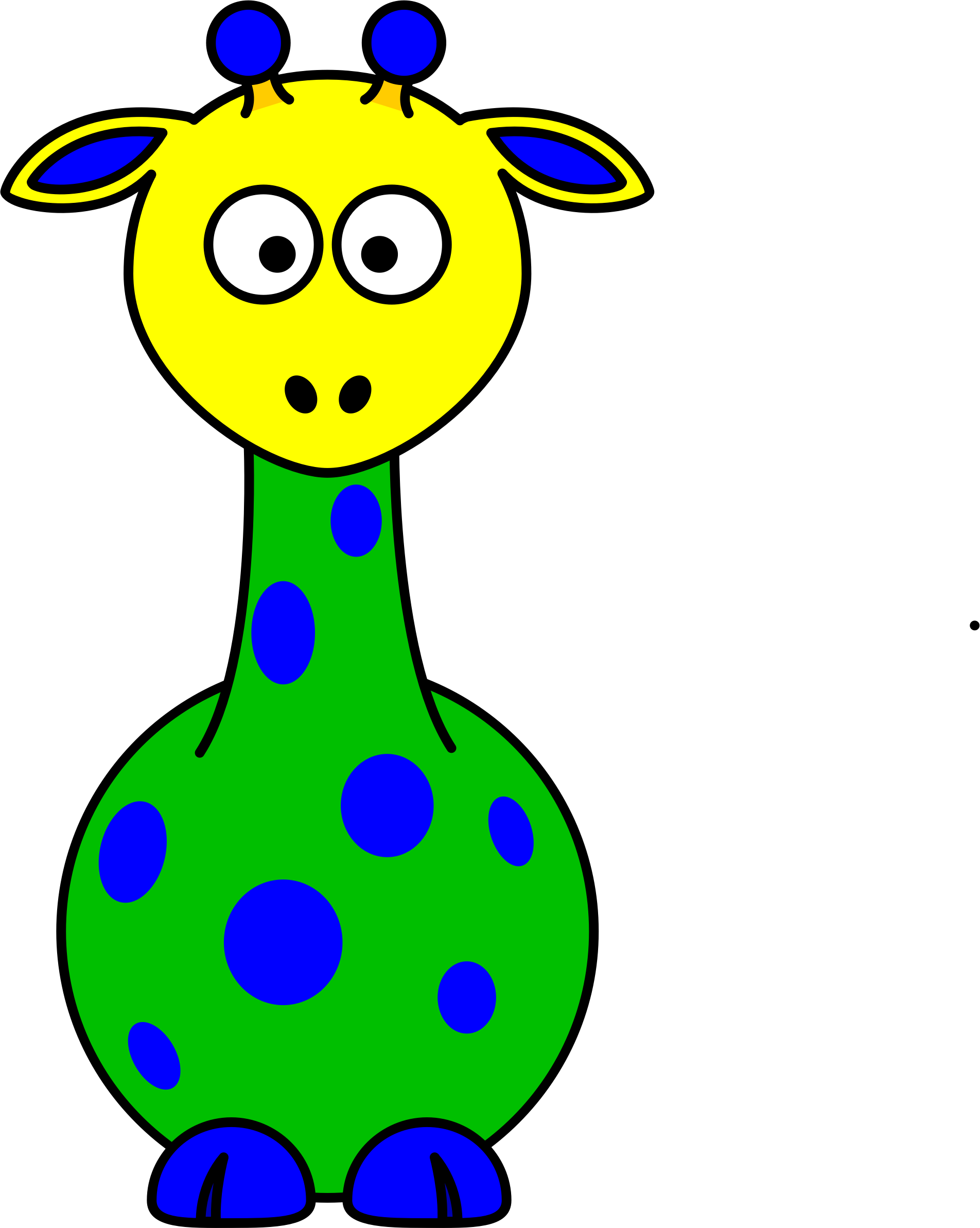 giraffe clipart outline