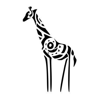clipart giraffe tribal