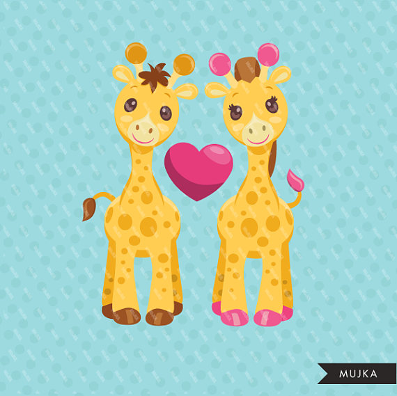 clipart giraffe valentine