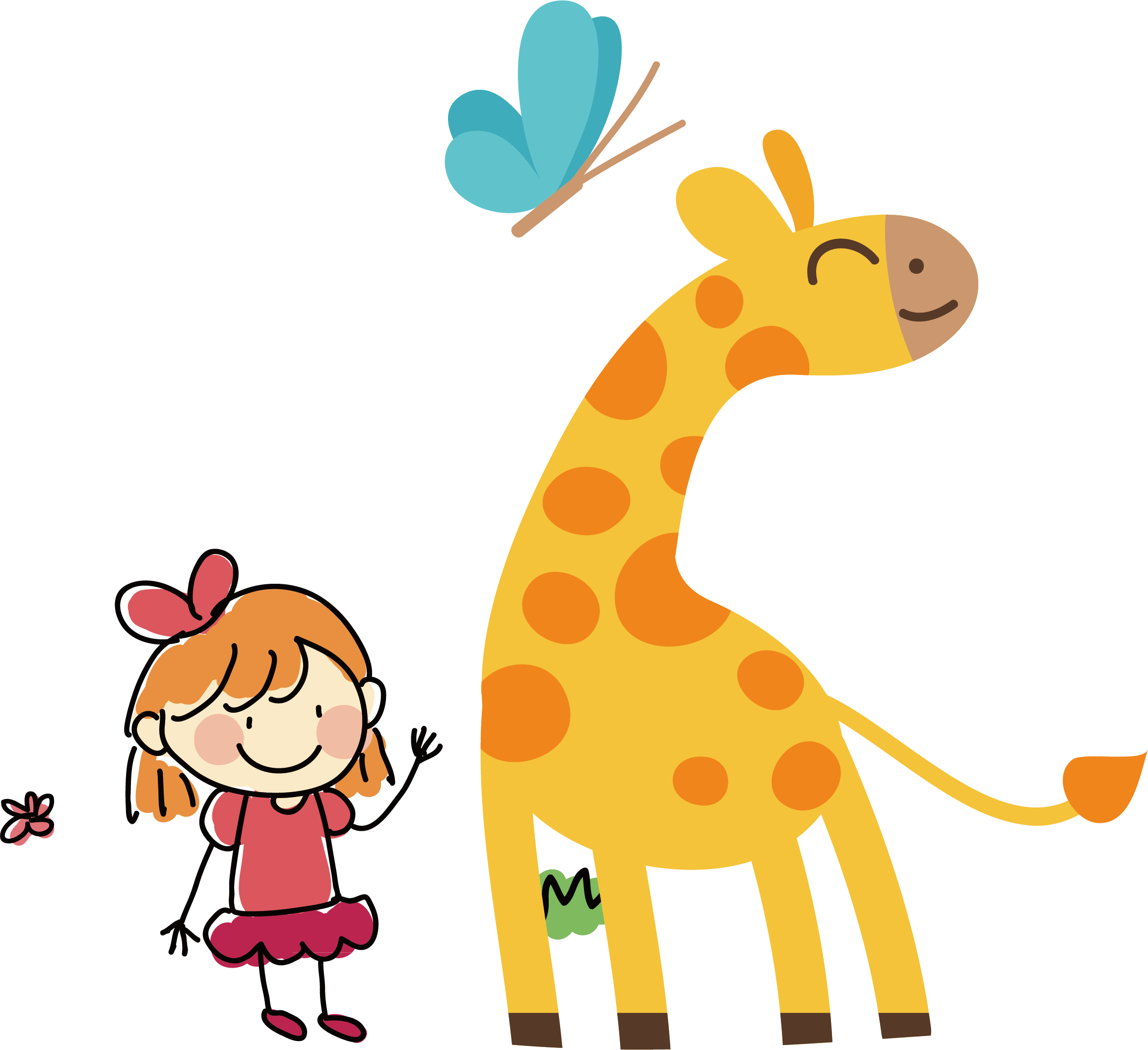 Clipart giraffe watercolor. Cushion euclidean vector child