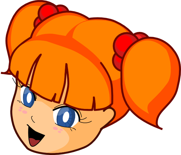 Gopher redhead anime girl. Young clipart red headed