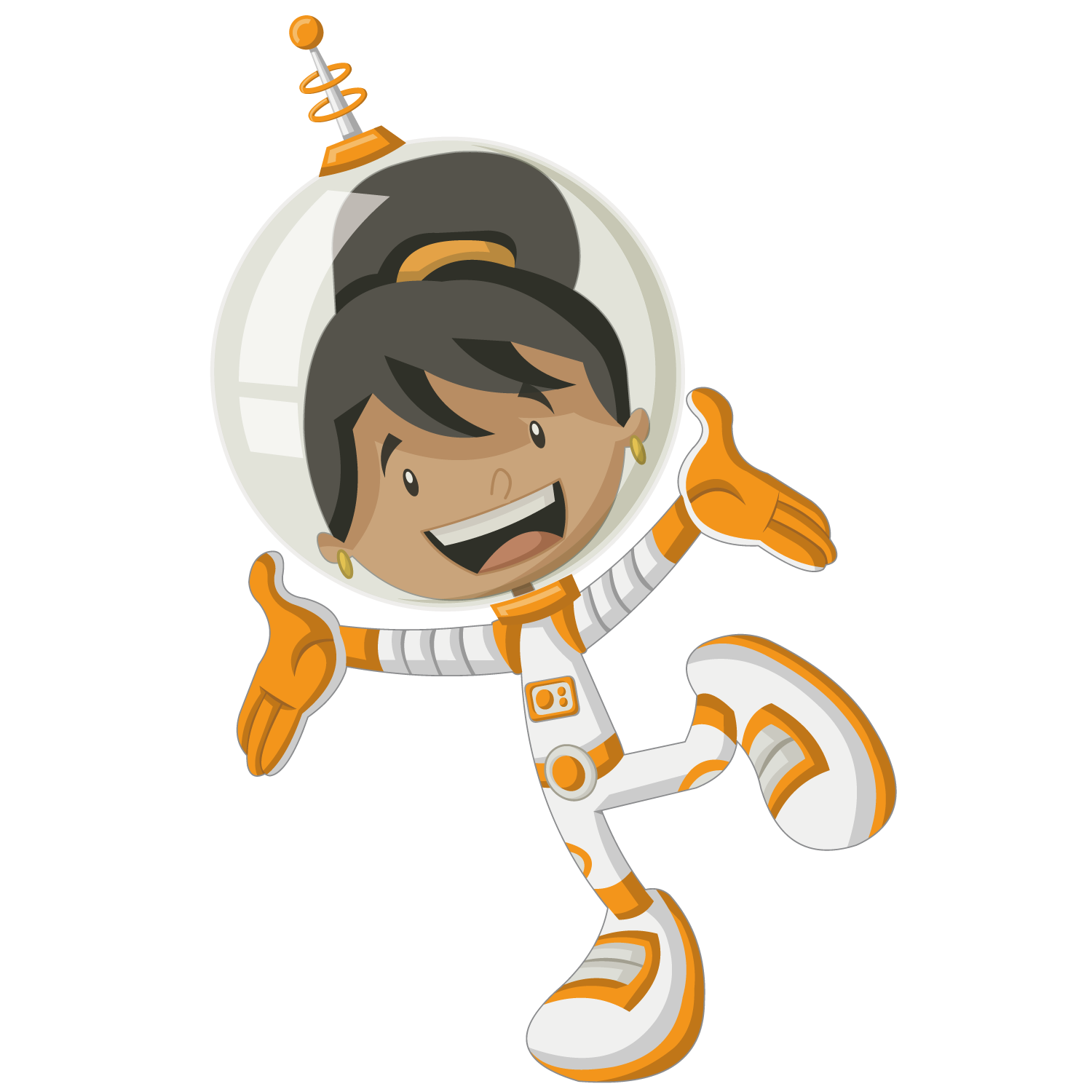 clipart girl astronaut