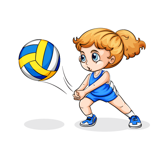 Clipart volleyball female volleyball player. Play girl clip art