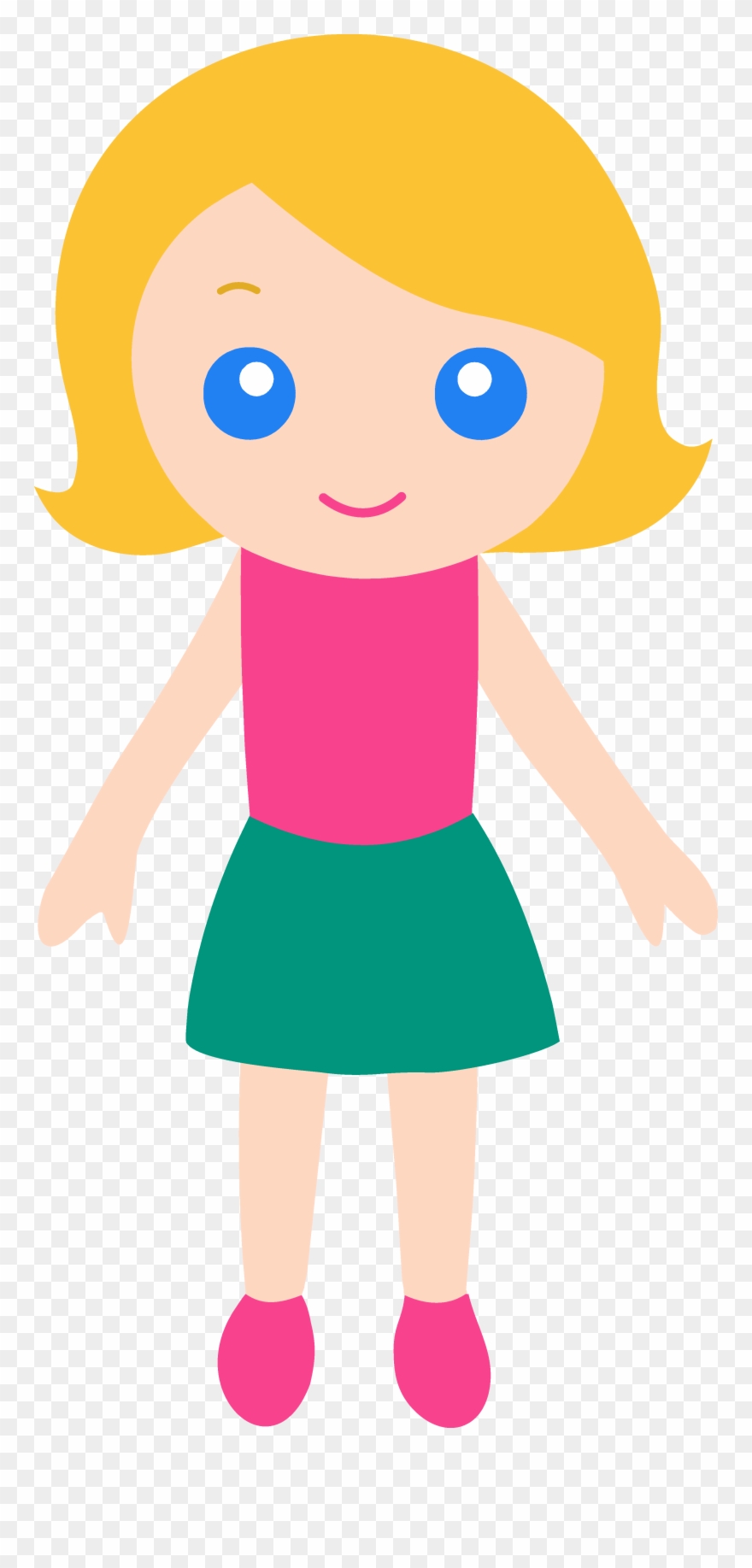 Women girl with blonde. Young clipart cartoon