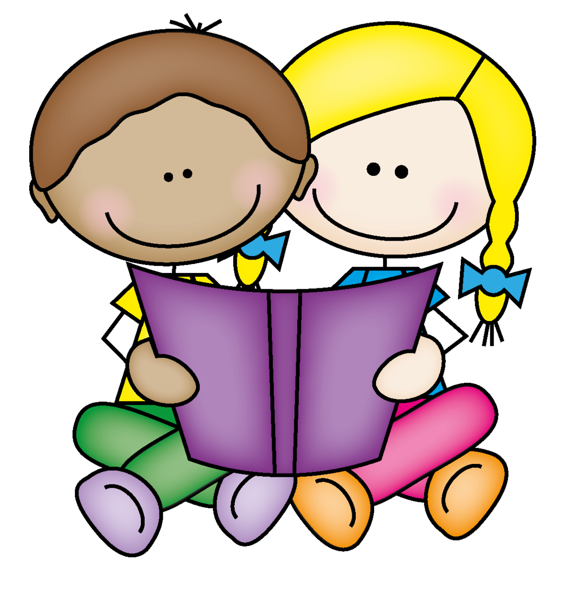 Clipart girl book. Free reading cliparts download