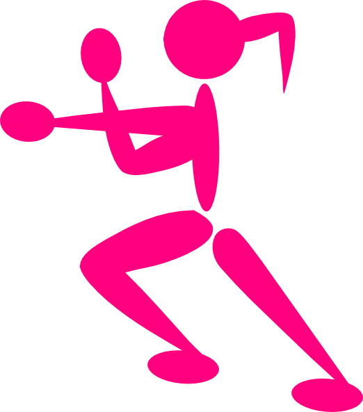 clipart girl boxing