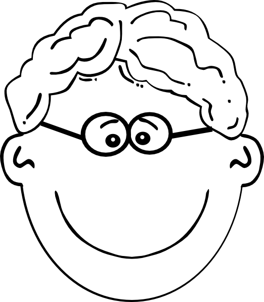 nerd clipart brown hair brown eye