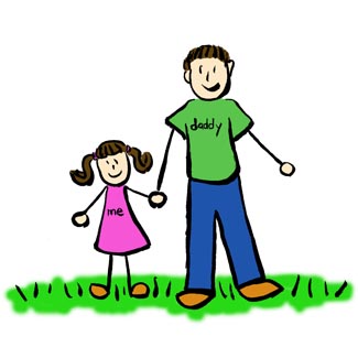 clipart girl dad
