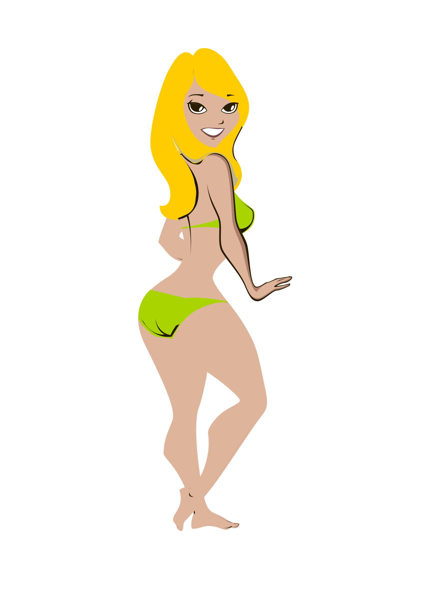 Swimsuit clipart cartoon. Bikini girl big image