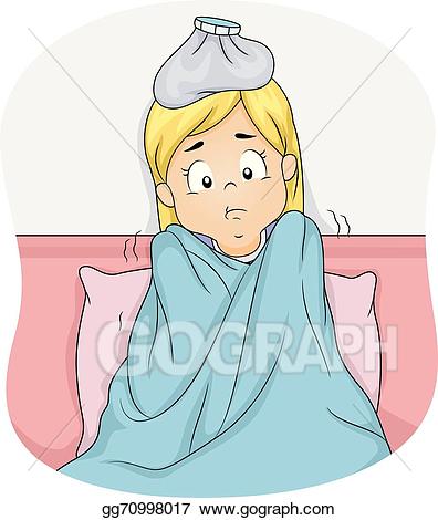 fever clipart ill woman