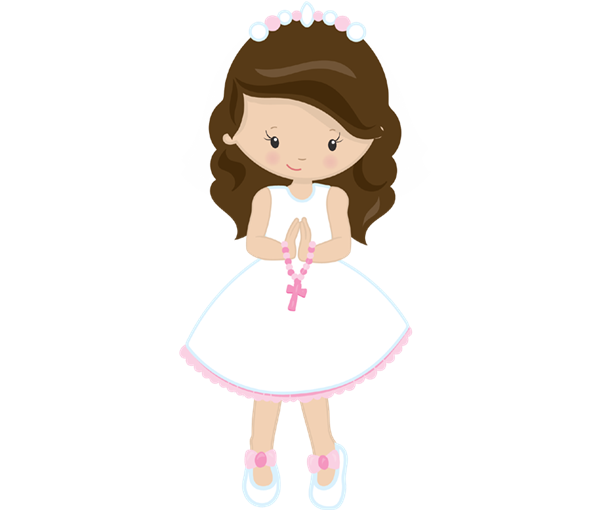 girl clipart first communion