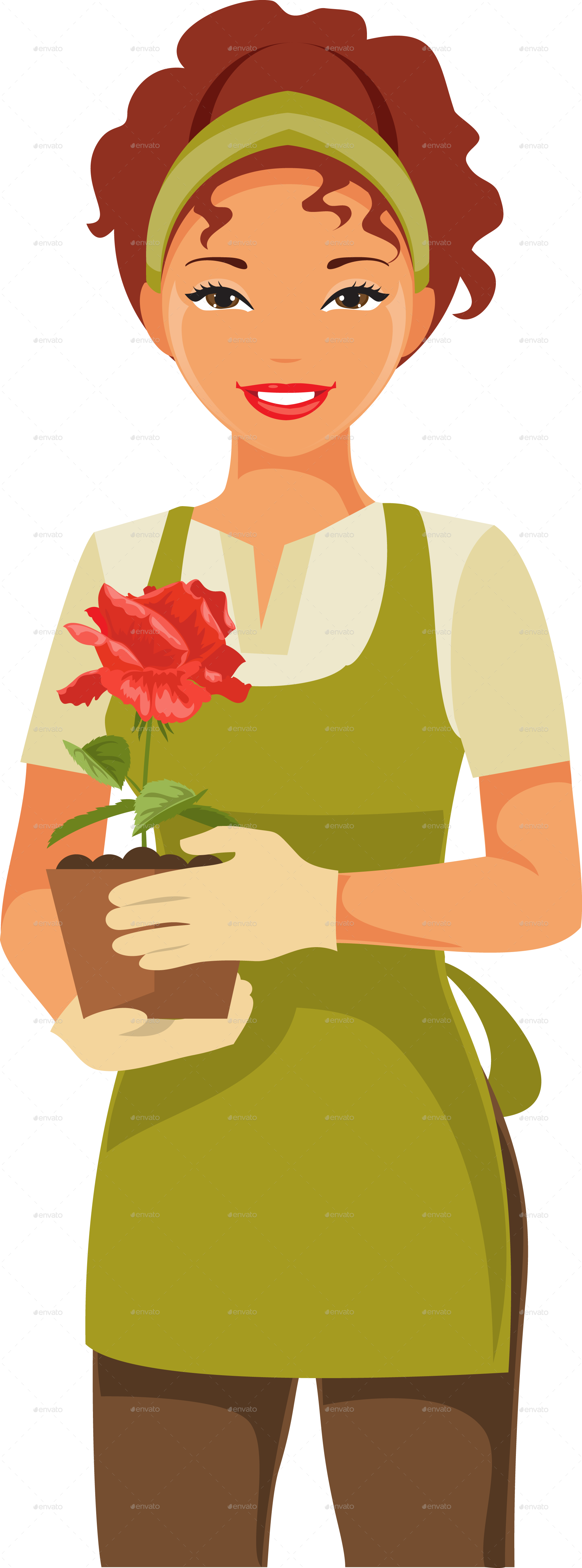 gardening clipart female