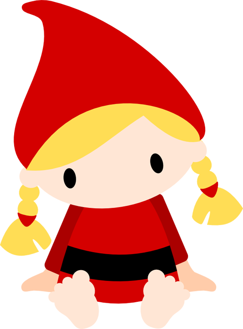 clipart girl gnome