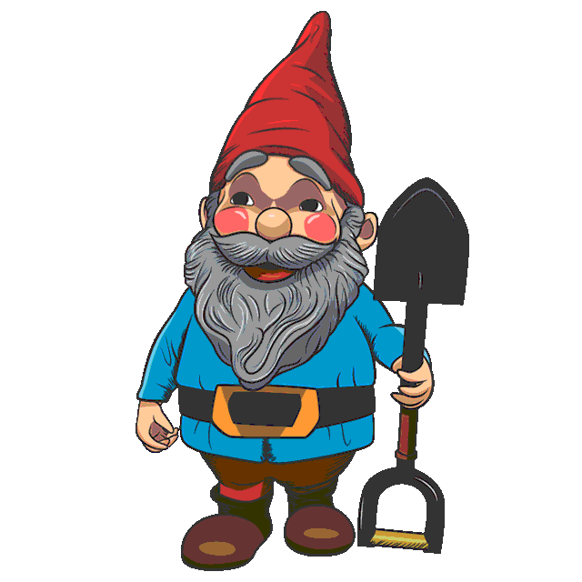 Image gnome love gif. Gardening clipart animated