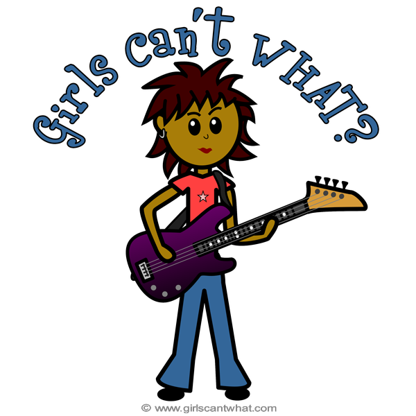 Gifts by personality girls. Clipart girl guitar