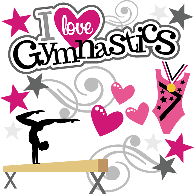 I heart svg files. Clipart girl gymnastics