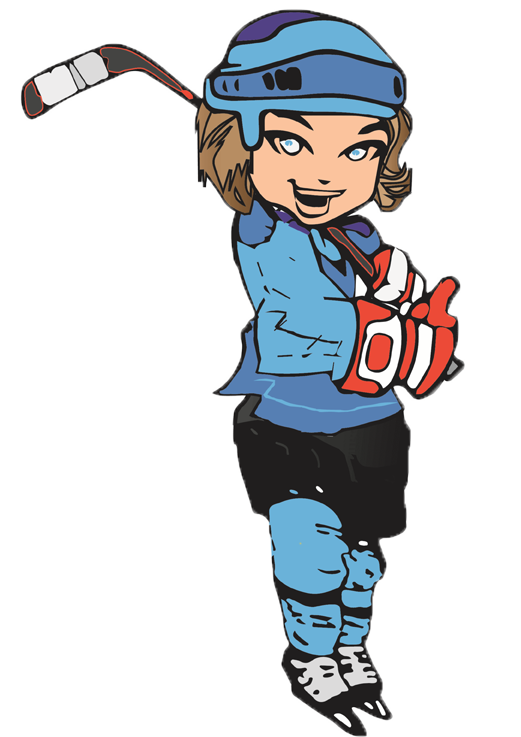  collection of ice. Clipart girl hockey