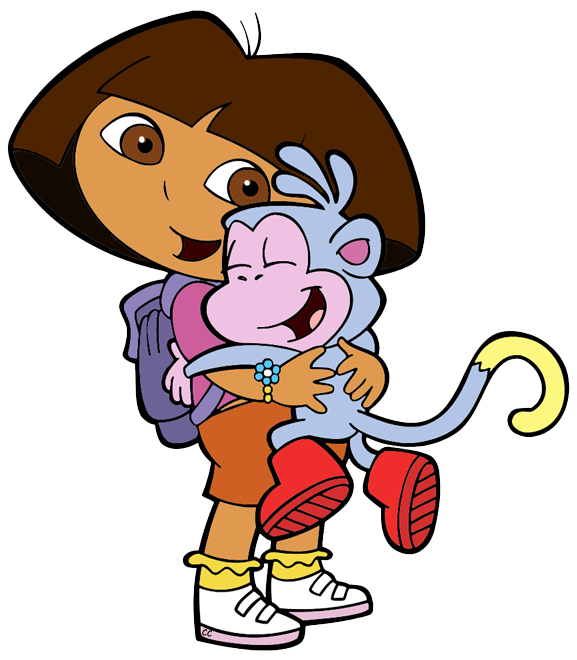 Dora explorer clip art. Hug clipart character winnie the pooh