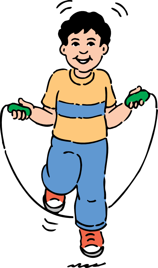 clipart girl jumping rope