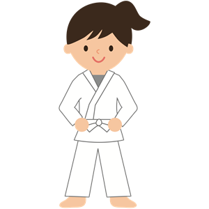 clipart girl martial arts