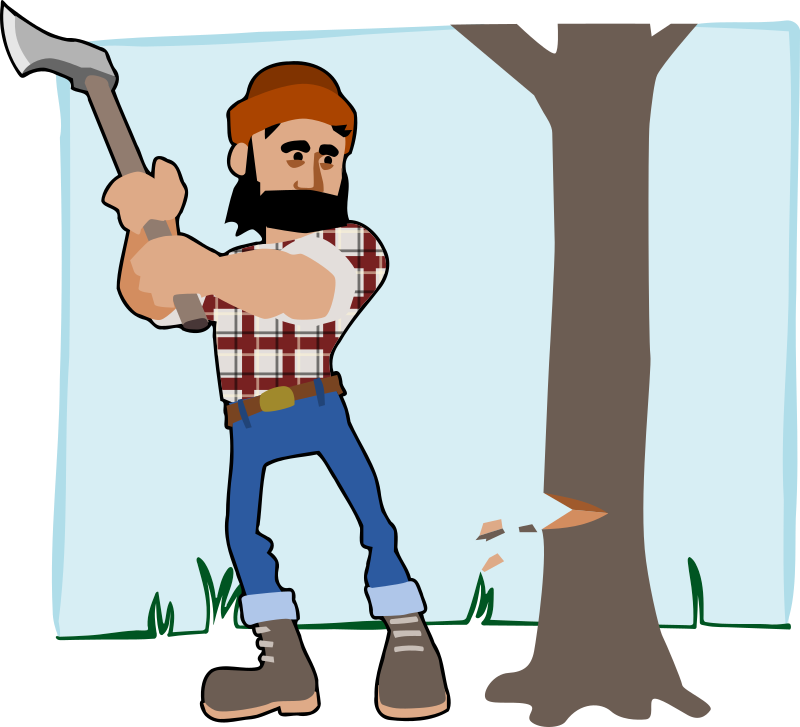 lumberjack clipart lean