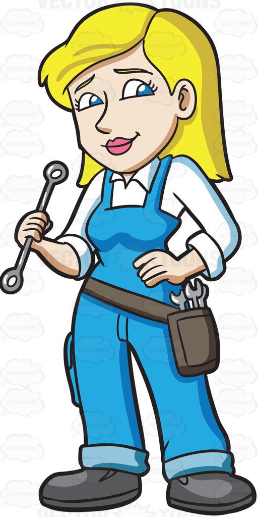 mechanic clipart lady