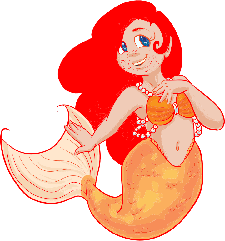 clipart girl mermaid