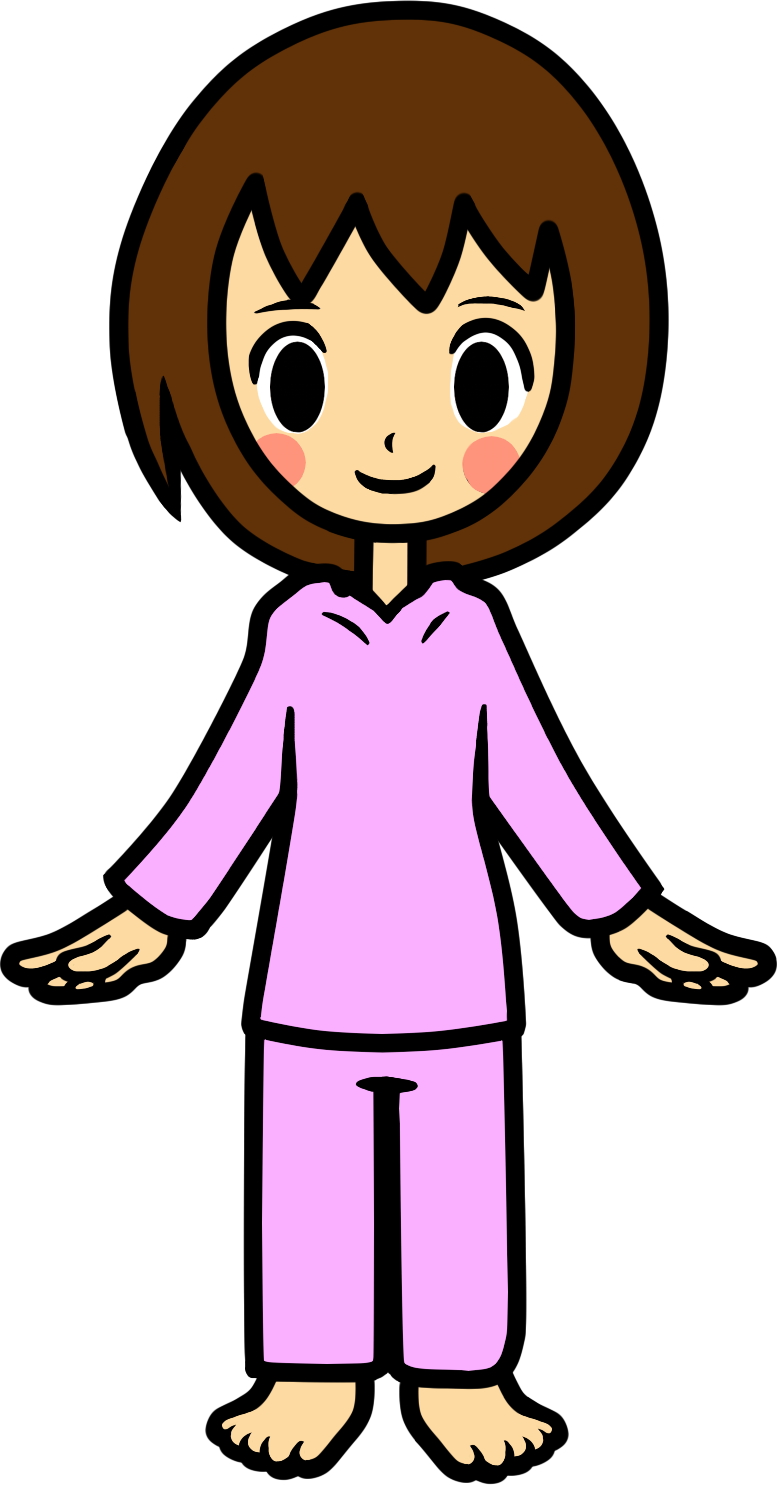 Image chibi p png. Pajama clipart girl pajamas