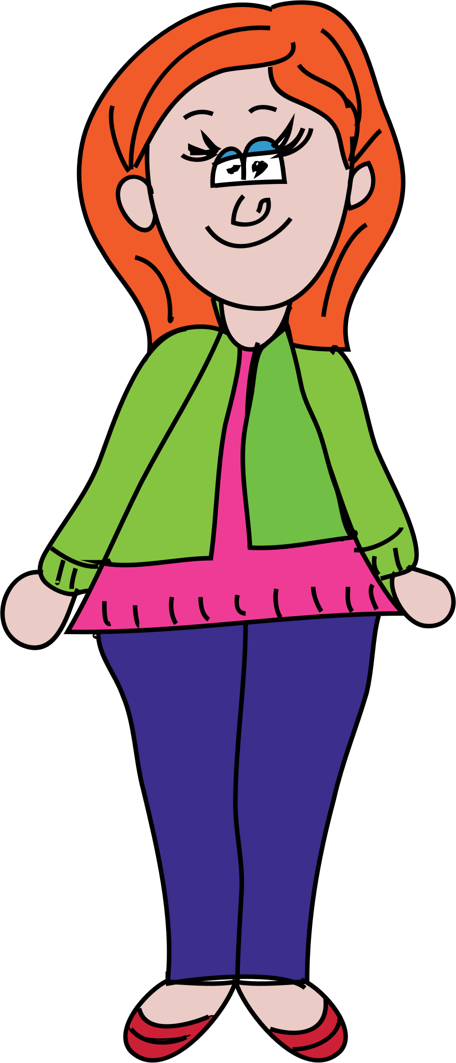 Female clipart standing.  collection of girl