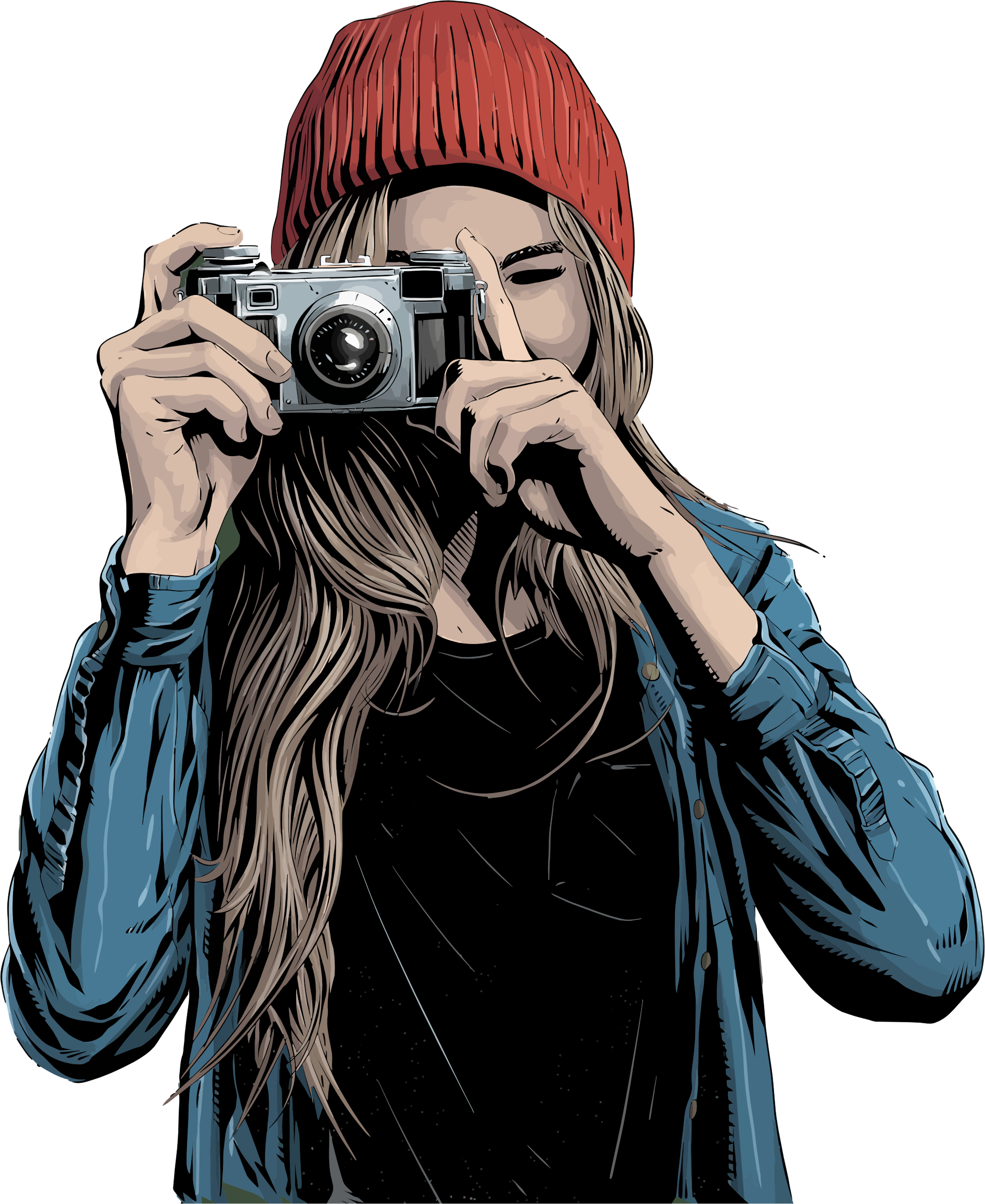 Photograph clipart female photographer. Woman taking picture big