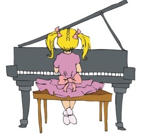 Free keyboard cliparts download. Piano clipart little girl