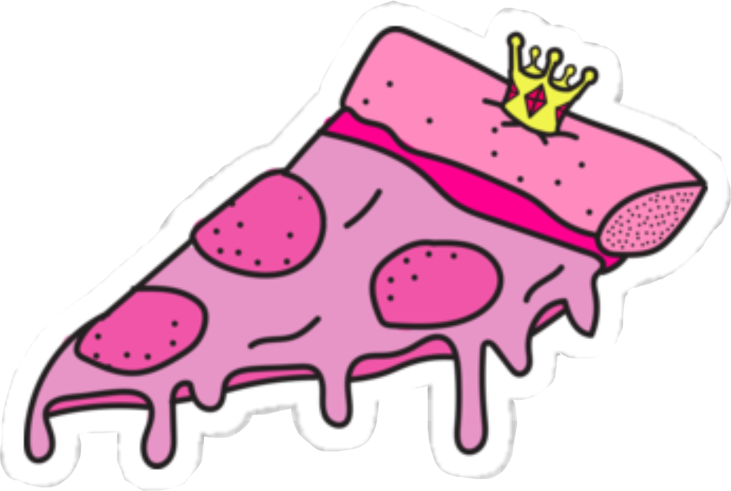 Clipart girl pizza. Pink girly prinsess freetoedit