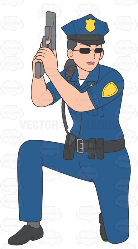 clipart girl police